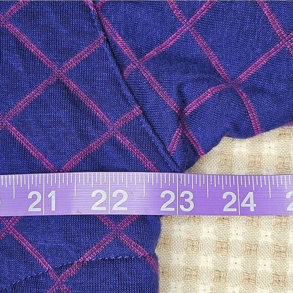 Doncaster Vintage Royal Blue Diamond Print Quilted Pink Lining Zip Front Jacket - Picture 9 of 11